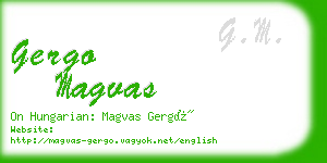 gergo magvas business card